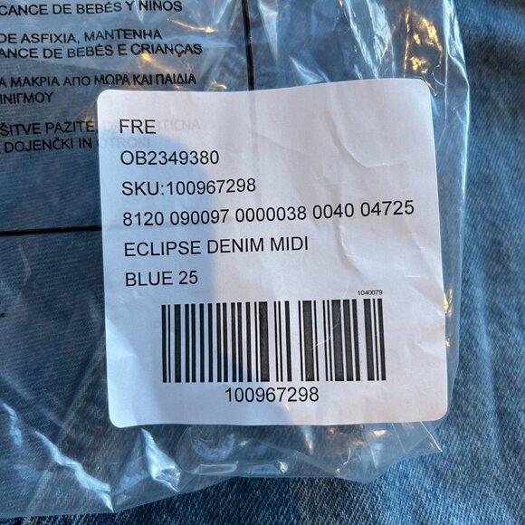 We The Free Eclipse Denim Midi Skirt NWT Free People - Picture 4 of 7